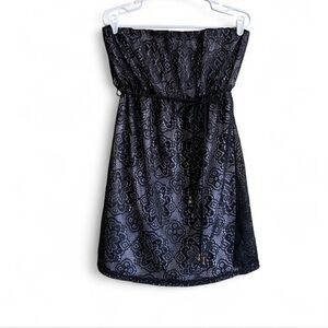 Black Lace Strapless Mini Dress NWT Maurice’s Size 1X